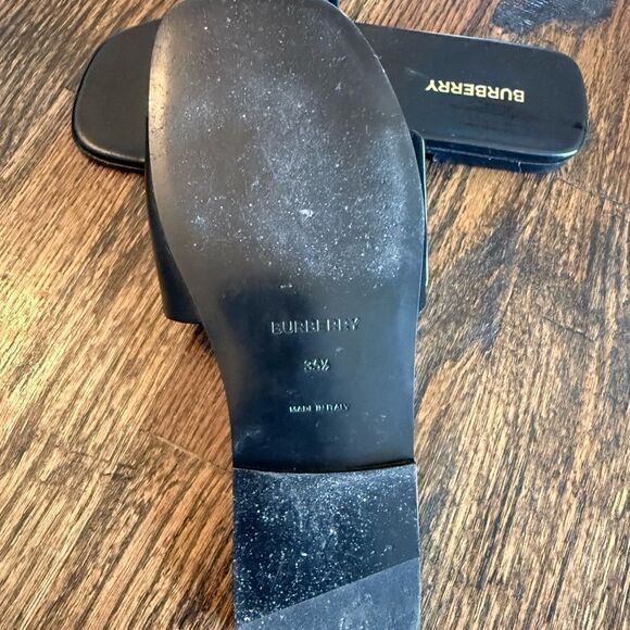 Burberry Leather TB Plaque Sandals - Picture 8 of 9